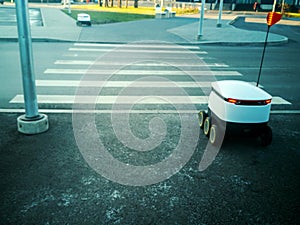 Delivery robots on the street