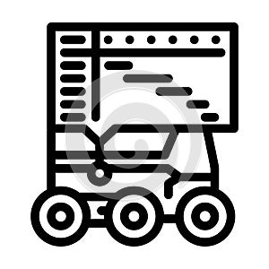 delivery scheduler autonomous line icon vector illustration