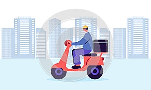 Delivery service, delivery fast shipping concept illustration