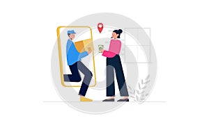 Delivery service, delivery fast shipping concept illustration