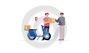 Delivery service, delivery fast shipping concept illustration