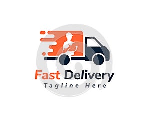 Delivery Service Logo Design Vector Template.