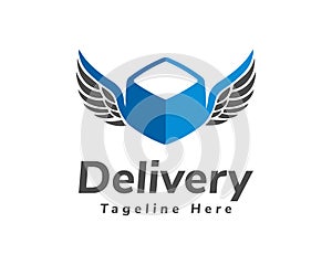 Delivery Service Logo Design Vector Template.