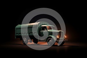Delivery service old truck. Generate Ai