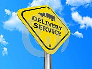 Delivery service sign