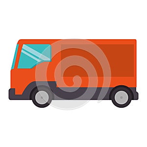 Delivery service truck isolated icon