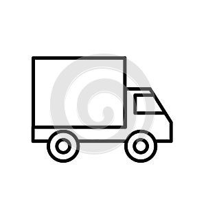 Delivery service truck isolated icon