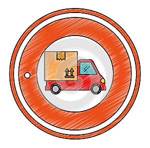 delivery service truck seal stamp