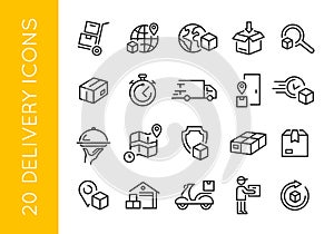 Delivery Services Icon Set