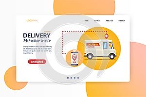 Delivery services web site template.