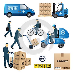 Delivery and shipment icons