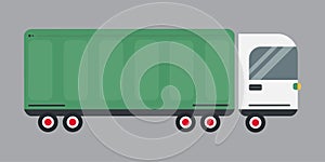 Delivery transport cargo logistic truck vector illustration.