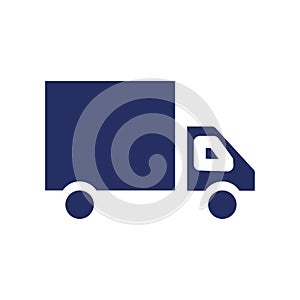 Delivery truck black glyph ui icon