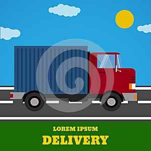 Delivery truck. Delivery service van. Delivery car icon.