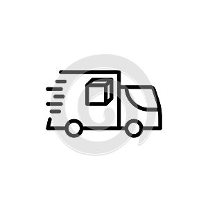 delivery truck icon. delivery truck icon vector. Delivery truck symbol. suitable for user interface
