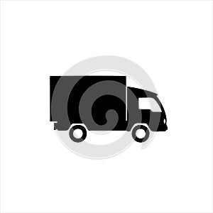 Delivery truck icon isolated on white background. Delivery truck icon in trendy design style.