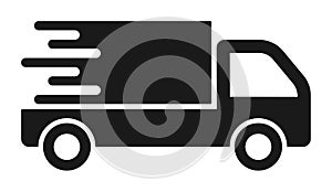 Delivery truck icon logo