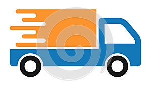 Delivery truck icon logo