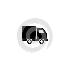 Delivery truck icon and simple flat symbol for web site, mobile, logo, app, UI