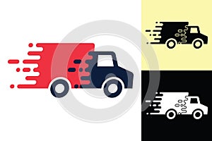 Delivery truck icon vector