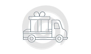 Delivery truck icon vector image