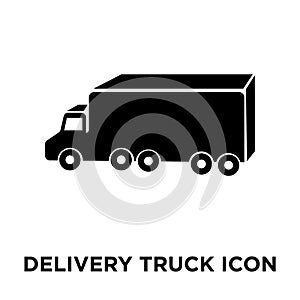 Delivery truck icon vector isolated on white background, logo co