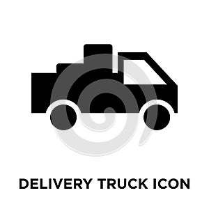 Delivery truck icon vector isolated on white background, logo co