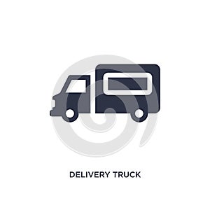 delivery truck icon on white background. Simple element illustration from delivery and logistic concept