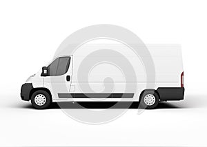 Delivery truck isolated on white