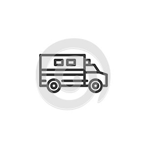 Delivery truck line icon