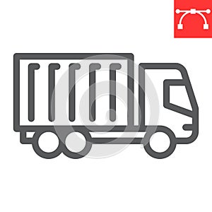 Delivery truck line icon