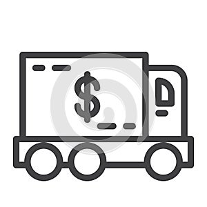 Delivery truck line icon