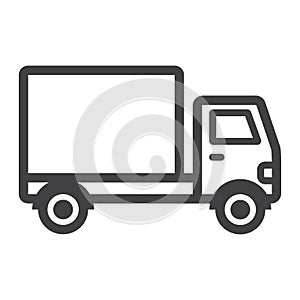 Delivery Truck line icon, transport and vehicle