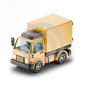 Delivery truck orthographic view 3D