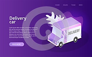 Delivery truck service landing