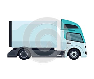 delivery truck tranport flat icon photo