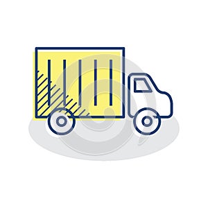 delivery truck. Vector illustration decorative design