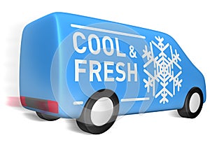 Delivery van cool and fresh