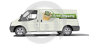 Delivery van, free shipping