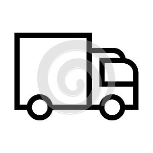 Delivery van icon black