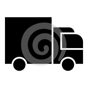 Delivery van icon black