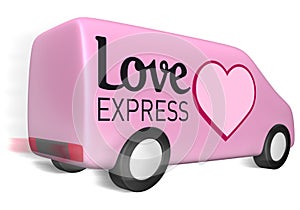 Delivery van love express