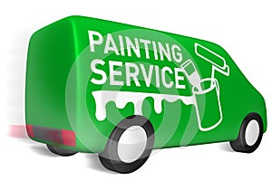 Delivery van painting service