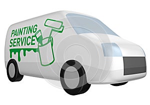 Delivery van painting service