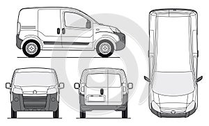 Delivery Van Template - Vector