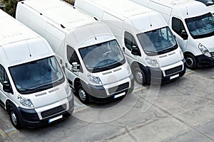 Delivery Vans in a row