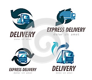 Delivery vector logo design template. truck or car