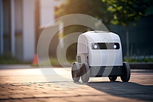 Delivery vehicle transportation auto technology sensor car robot automobile smart street energy electricity