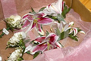 Delivery of wedding flowers