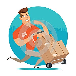 Delivery worker vector